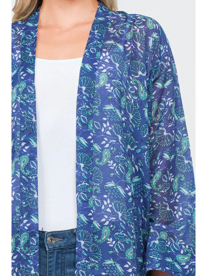 Final Sale - Serena Printed Summer Layering Kimono