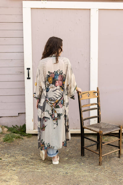 Take My Hand Bamboo Boho Kimono Duster Robe