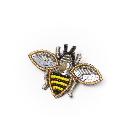 Bala Mani Beaded Bee Brooch Pin - Handmade, Fair Trade