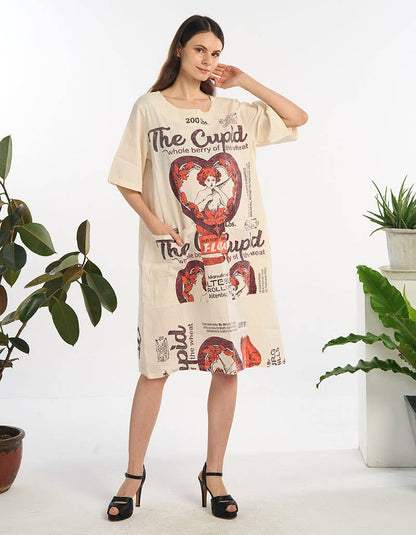 The Cupid Lightweight Cotton Midi Dress