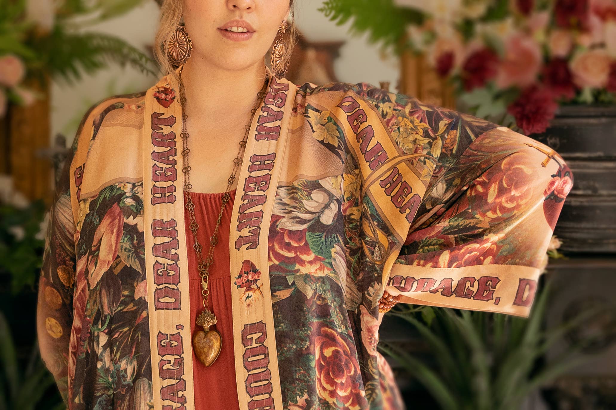 Courage Dear Kimono Duster Robe