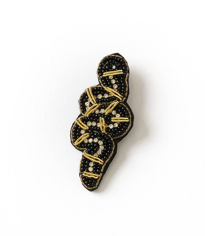 Bala Mani Beaded Snake Brooch Pin - Handmade