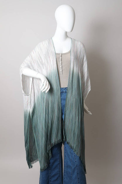 Sale Mix & Match Ombre Vertical Multicolor Stitched Kimono