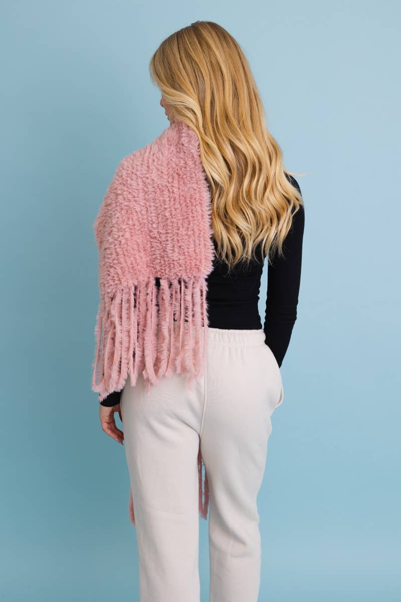 Sale - Ultra Soft Boucle Fringe Blanket Scarf