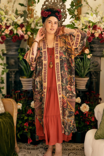 Courage Dear Kimono Duster Robe