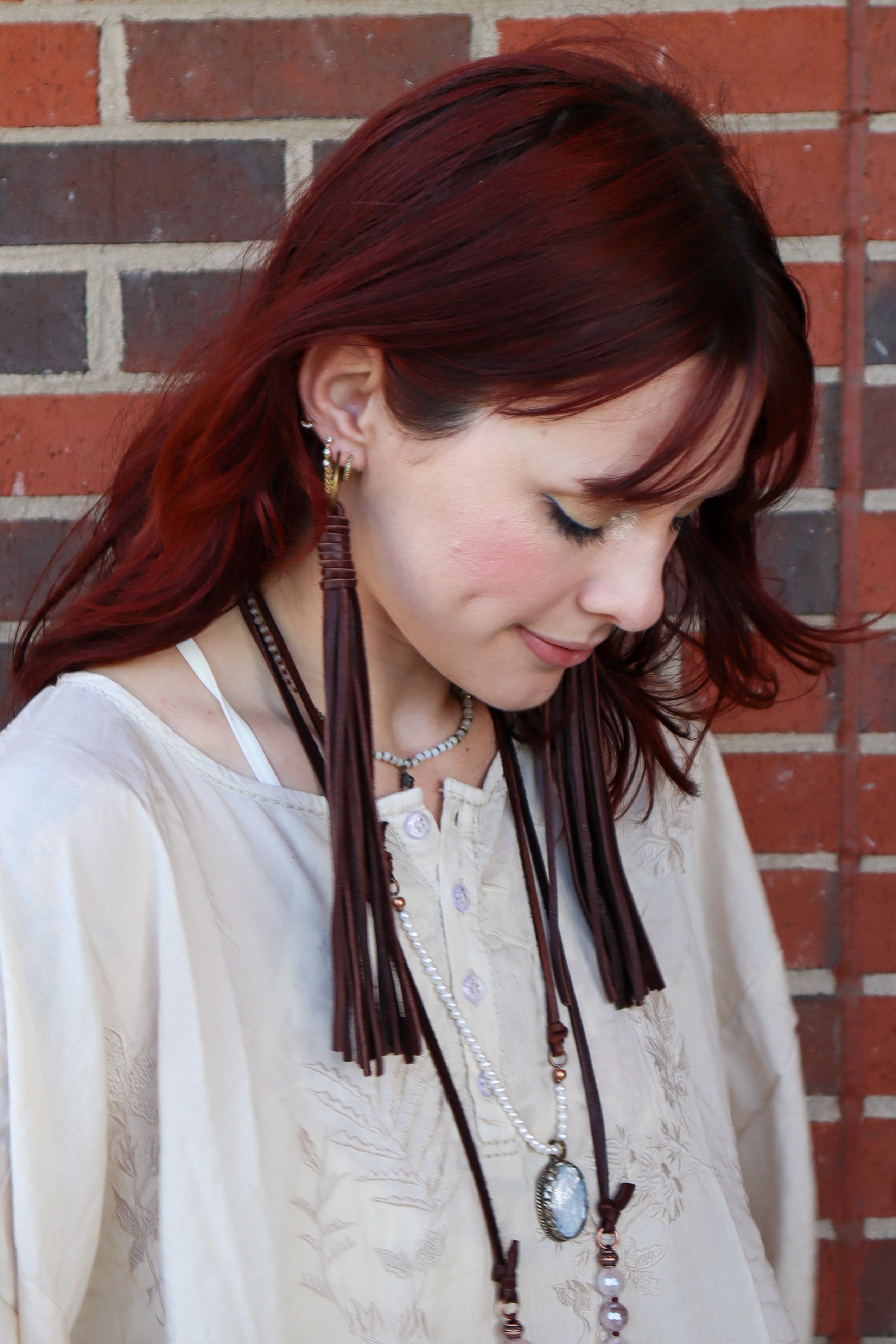 Final Sale - So Boho Leather Statement Earring