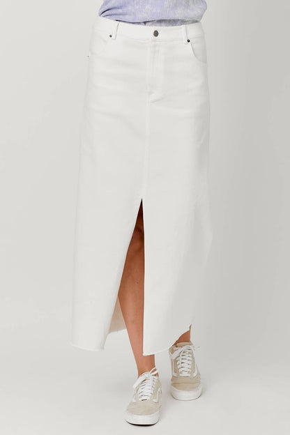 Sale - Everafter Washed Front Slit Midi Skirt