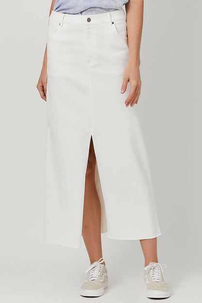 Sale - Everafter Washed Front Slit Midi Skirt