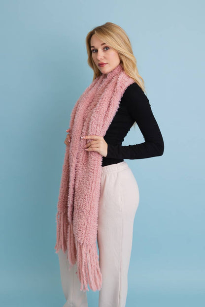 Sale - Ultra Soft Boucle Fringe Blanket Scarf