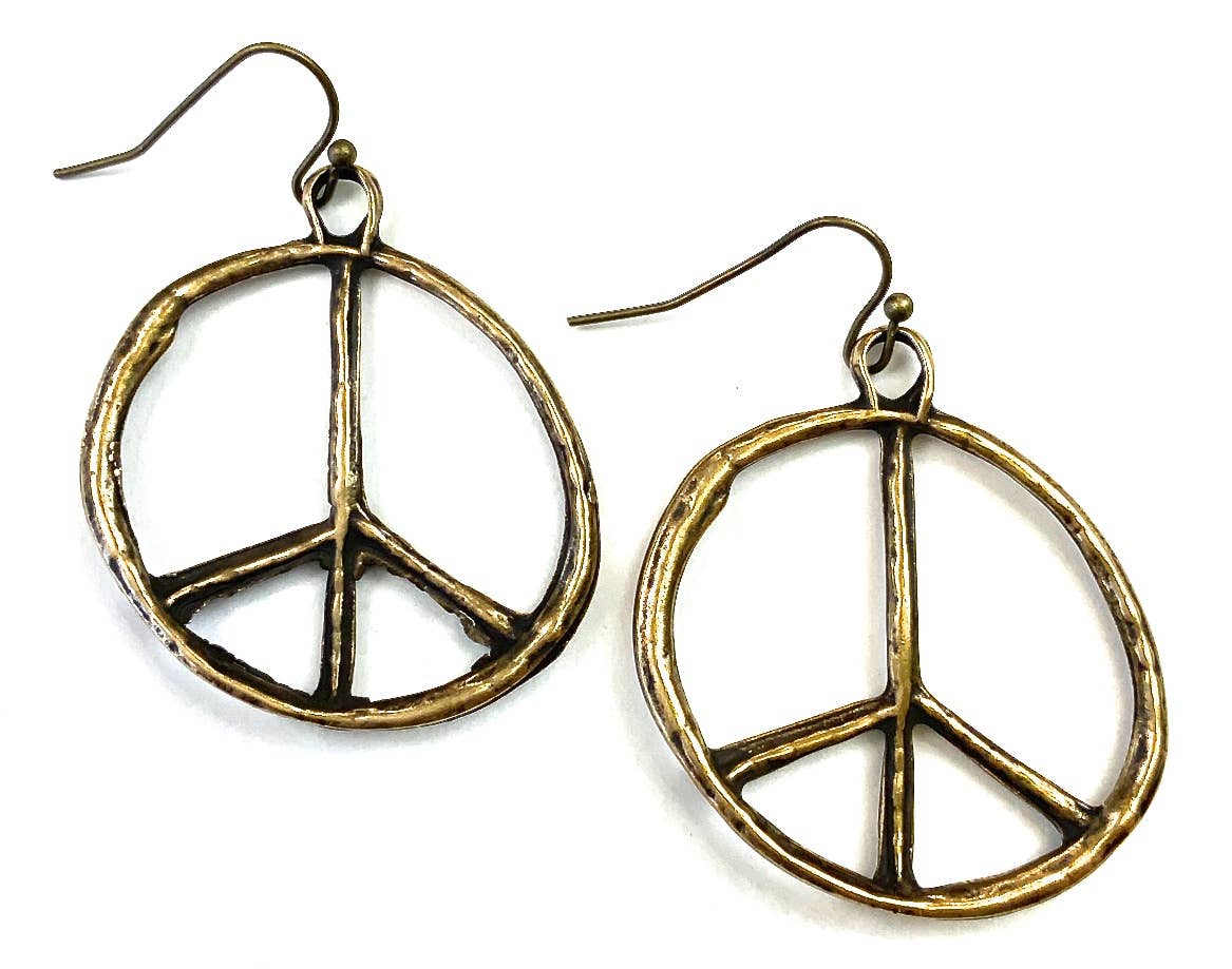 Med. Peace Sign/Brass Ox