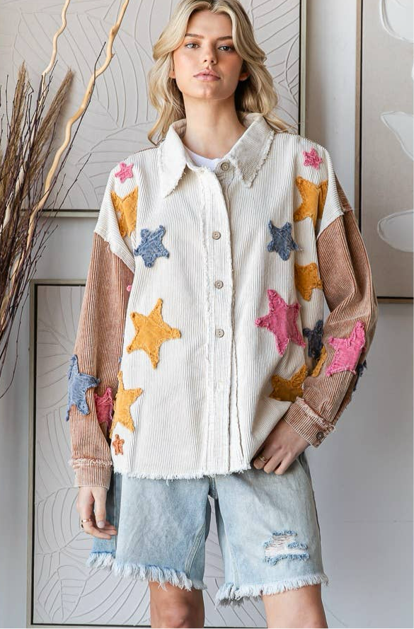 Final Sale - Star Light Button Down Top