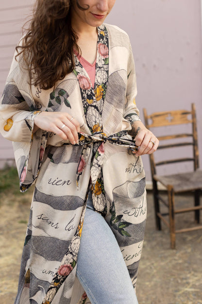 Take My Hand Bamboo Boho Kimono Duster Robe