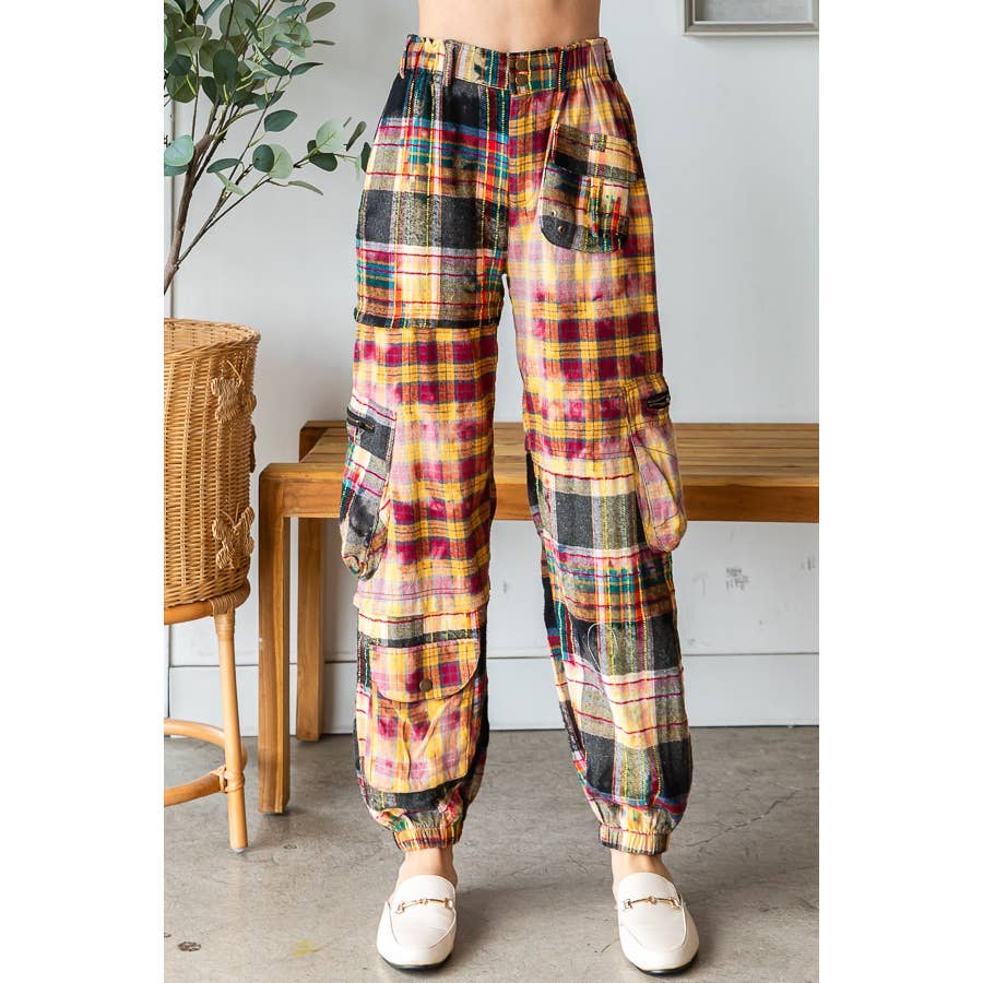 SALE Not the First Rodeo Plaid Jogger Pants