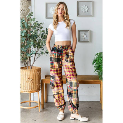 SALE Not the First Rodeo Plaid Jogger Pants