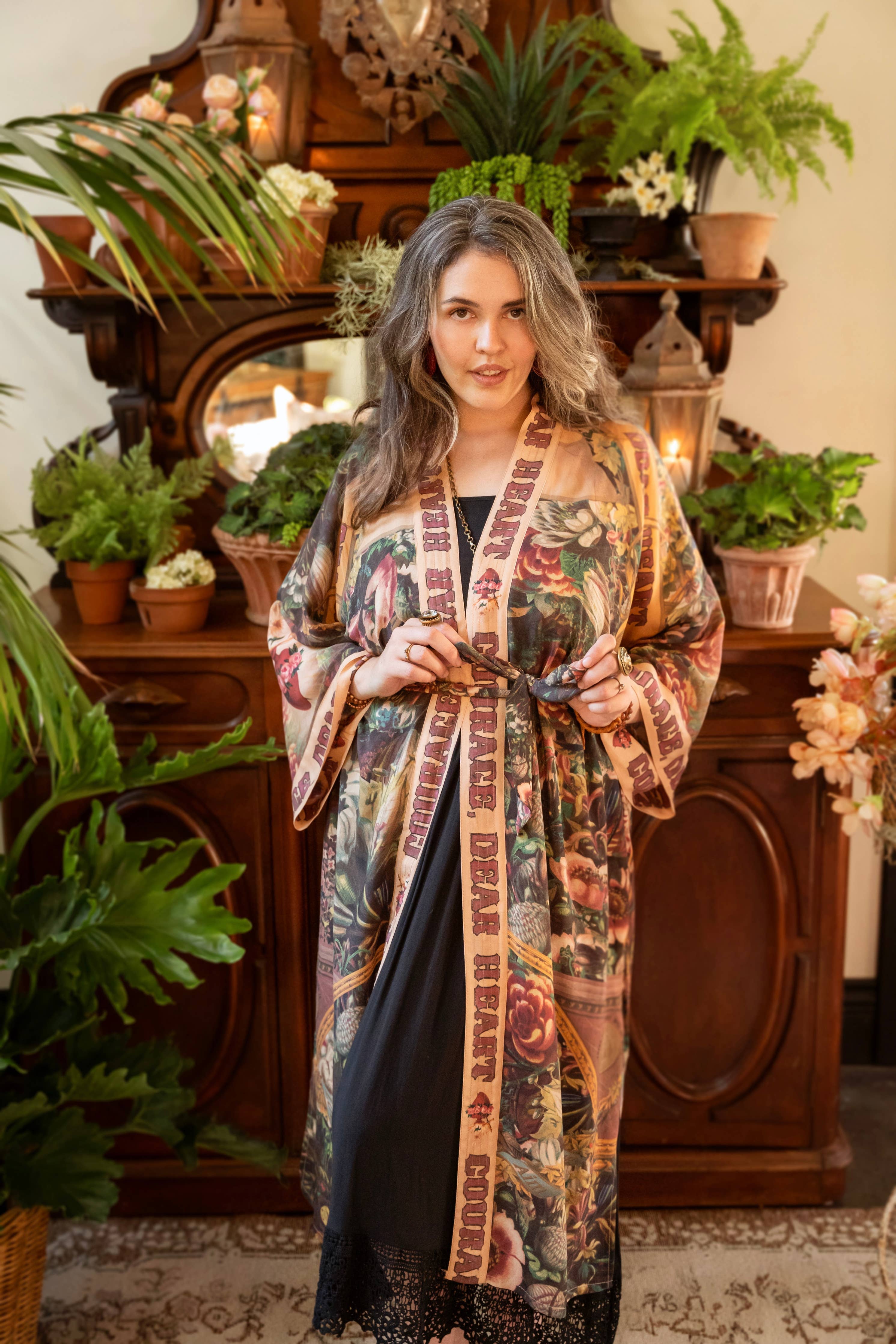 Courage Dear Kimono Duster Robe