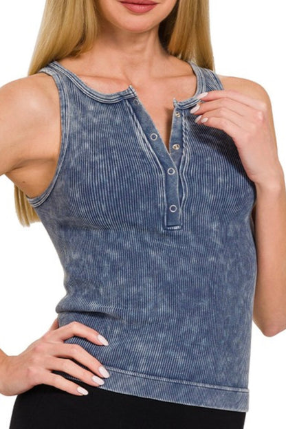 Janet Ribbed Fitted Tank