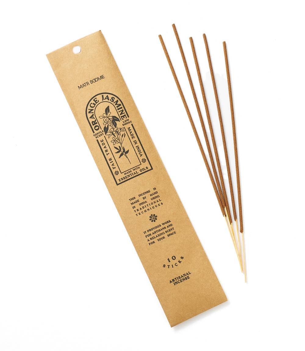 Orange Jasmine Incense  - 10 sticks, low smoke