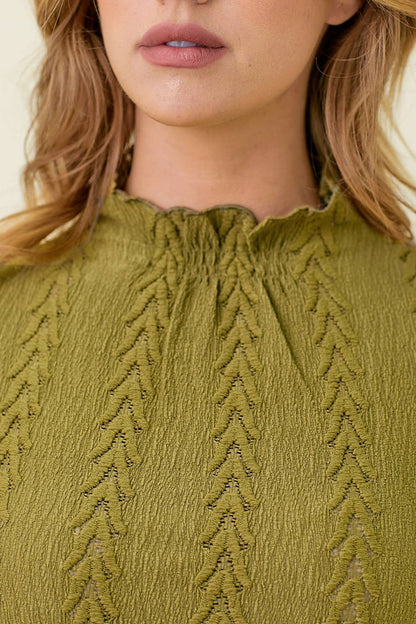 The Everest Lettuce Edge Textured Top