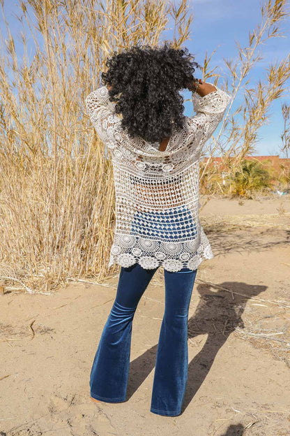 Lace-Up Crochet Tunic - Effortless Bohemian Vibes