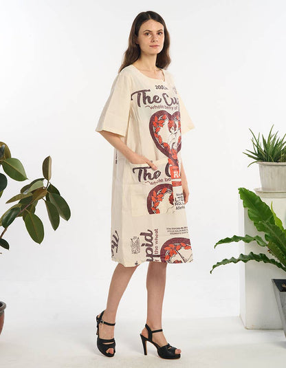 The Cupid Lightweight Cotton Midi Dress