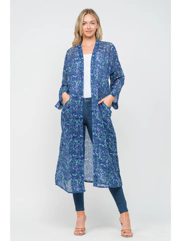 Final Sale - Serena Printed Summer Layering Kimono