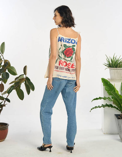 No Thorn Rose Printed Tank Top