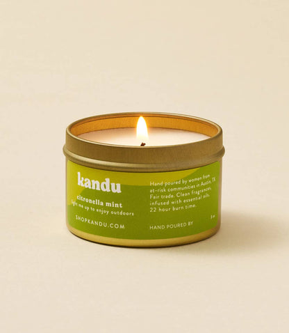 Citronella Mint 3 oz Hand-Poured Soy Wax Candle