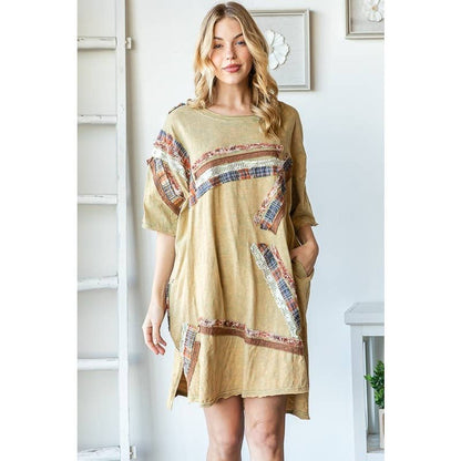 Final Sale - Easy Breezy Star Patchwork Drop Shoulder