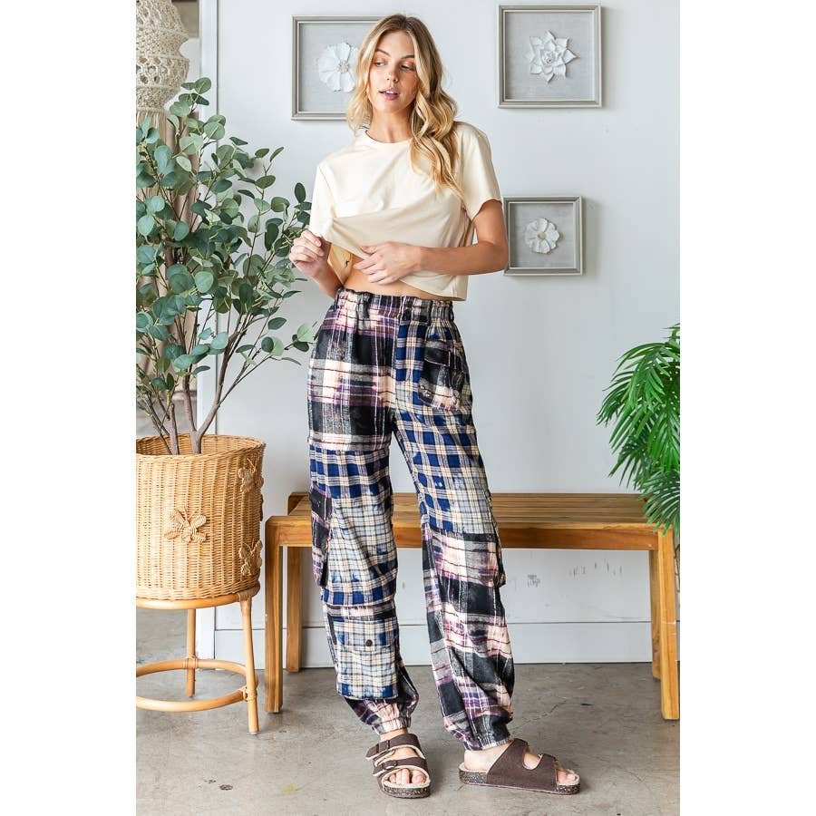 SALE Not the First Rodeo Plaid Jogger Pants