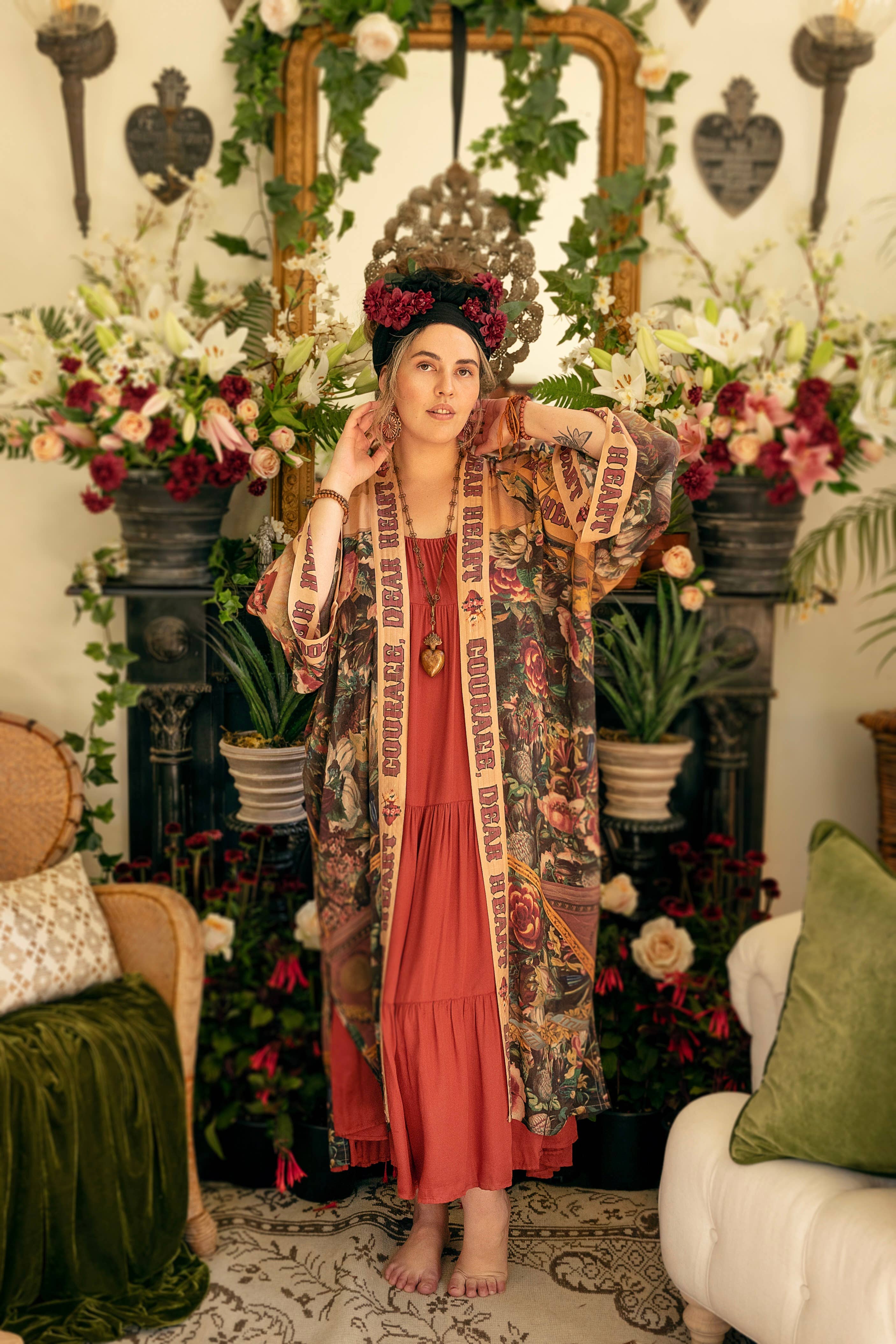 Courage Dear Kimono Duster Robe