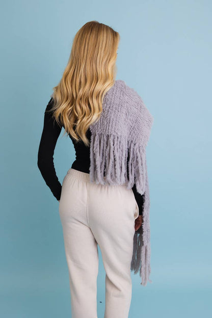 Sale - Ultra Soft Boucle Fringe Blanket Scarf