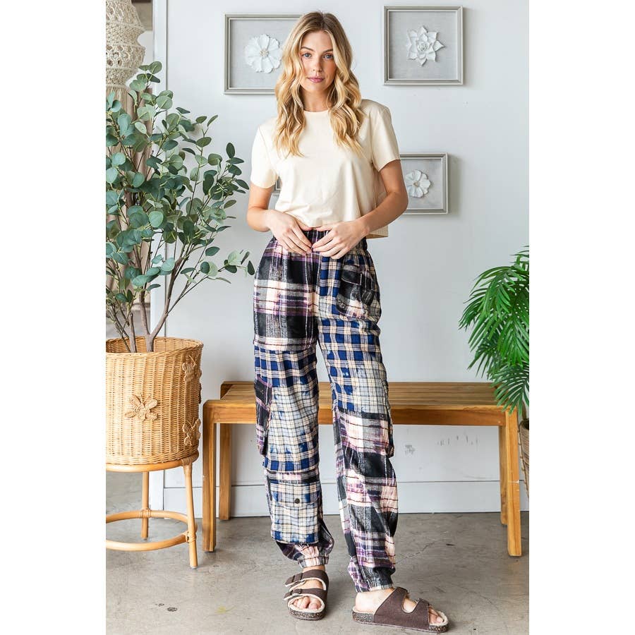 SALE Not the First Rodeo Plaid Jogger Pants