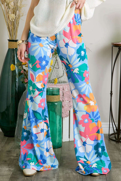 Sale - Everlane Easy Boho Pull ON Multi Print Flare Pants