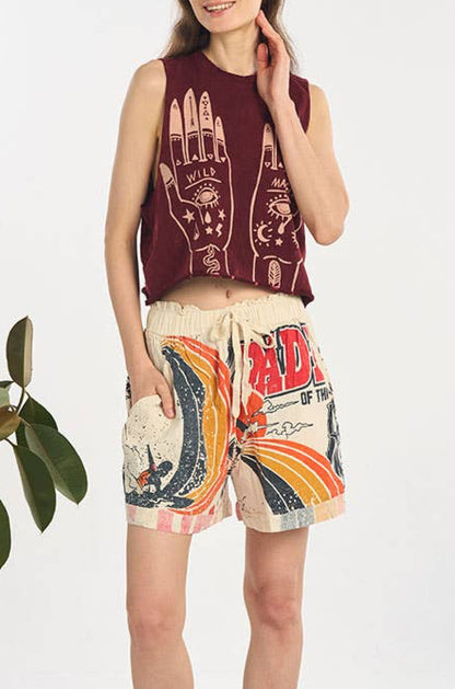 Aloha Cotton Boho Summer Shorts