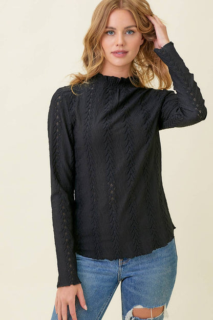 The Everest Lettuce Edge Textured Top