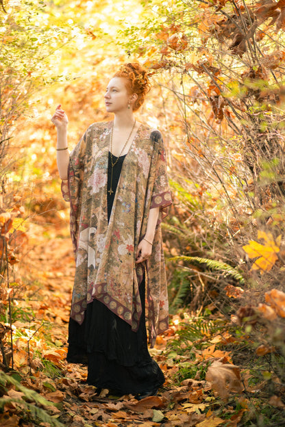 Dreamweaver Bamboo Bohemian Kimono with Zodiac Signs