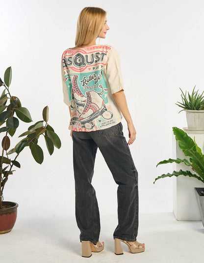 Roll on By Roller Skates Cotton Top