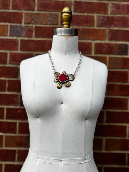 Flower in the Field Soldered Statement Necklace