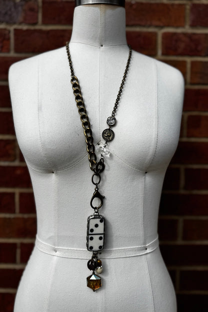 Domino Fall Long Layer Necklace