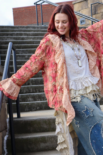 Shabby Chic Cut Out Vintage Inspired Jacket