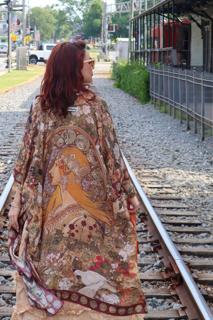 Dreamweaver Bamboo Bohemian Kimono with Zodiac Signs