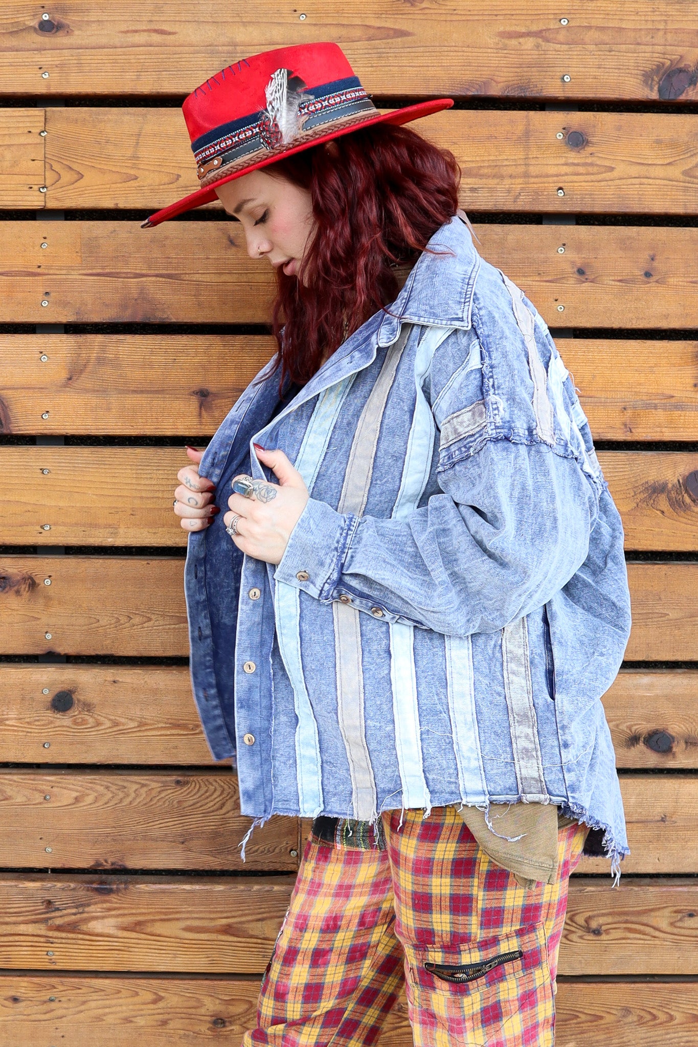 Final Sale - Denim Dream Striped Jacket Button Down