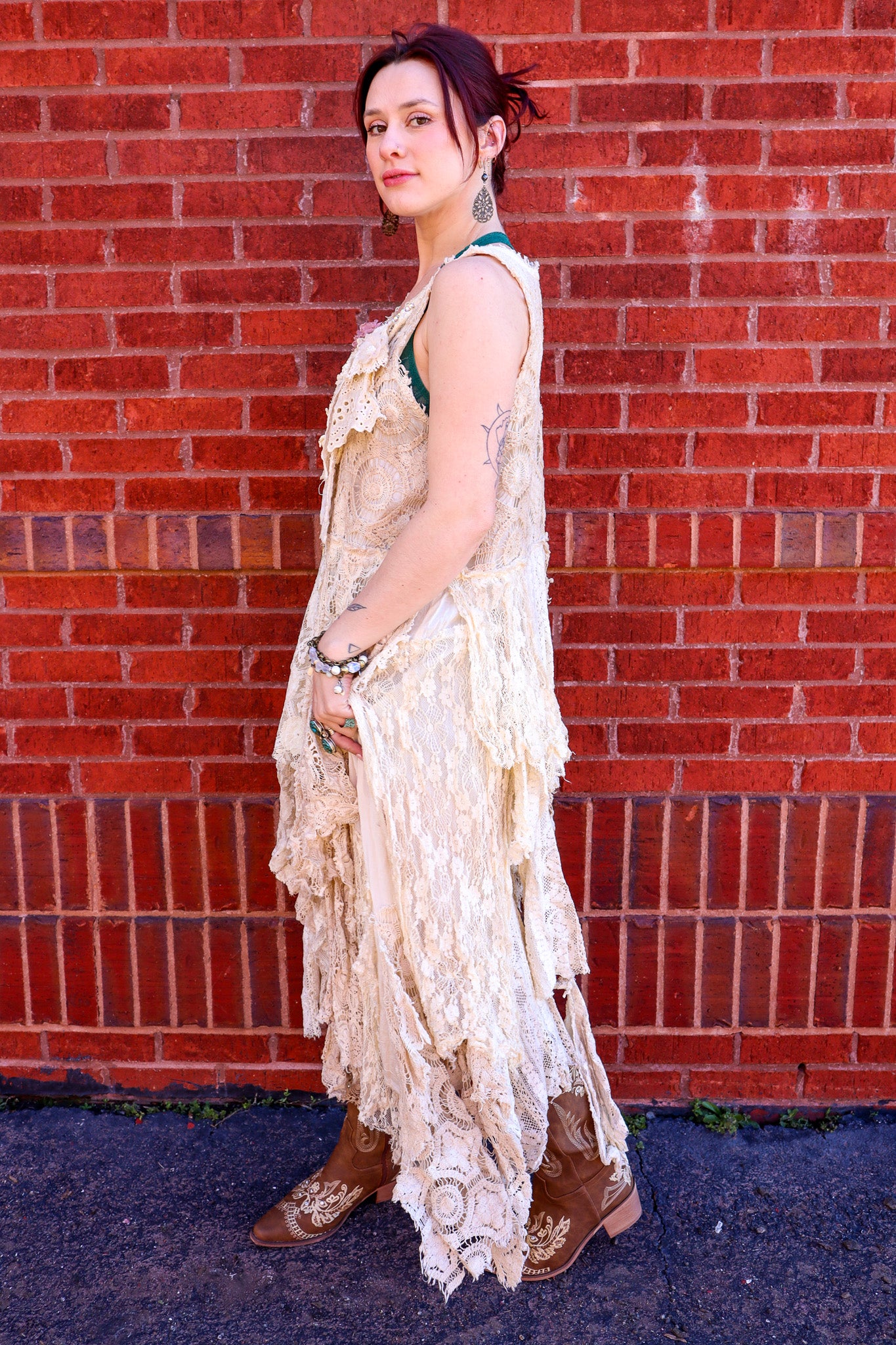 A Rare Bird Amazing Lace Layered Boheme Maxi Dress