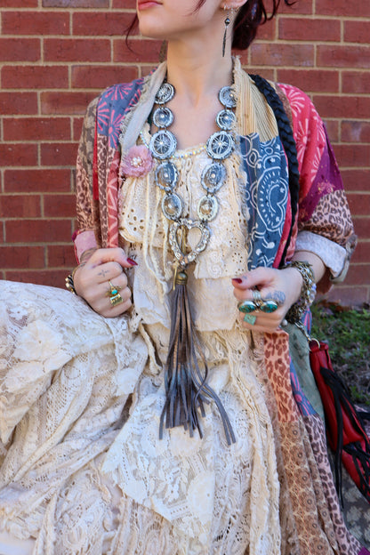 The Statement Carved Concho Necklace