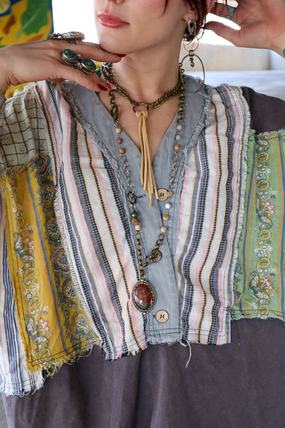 Buckskin Tassel Chain - Shortie Layering Necklace