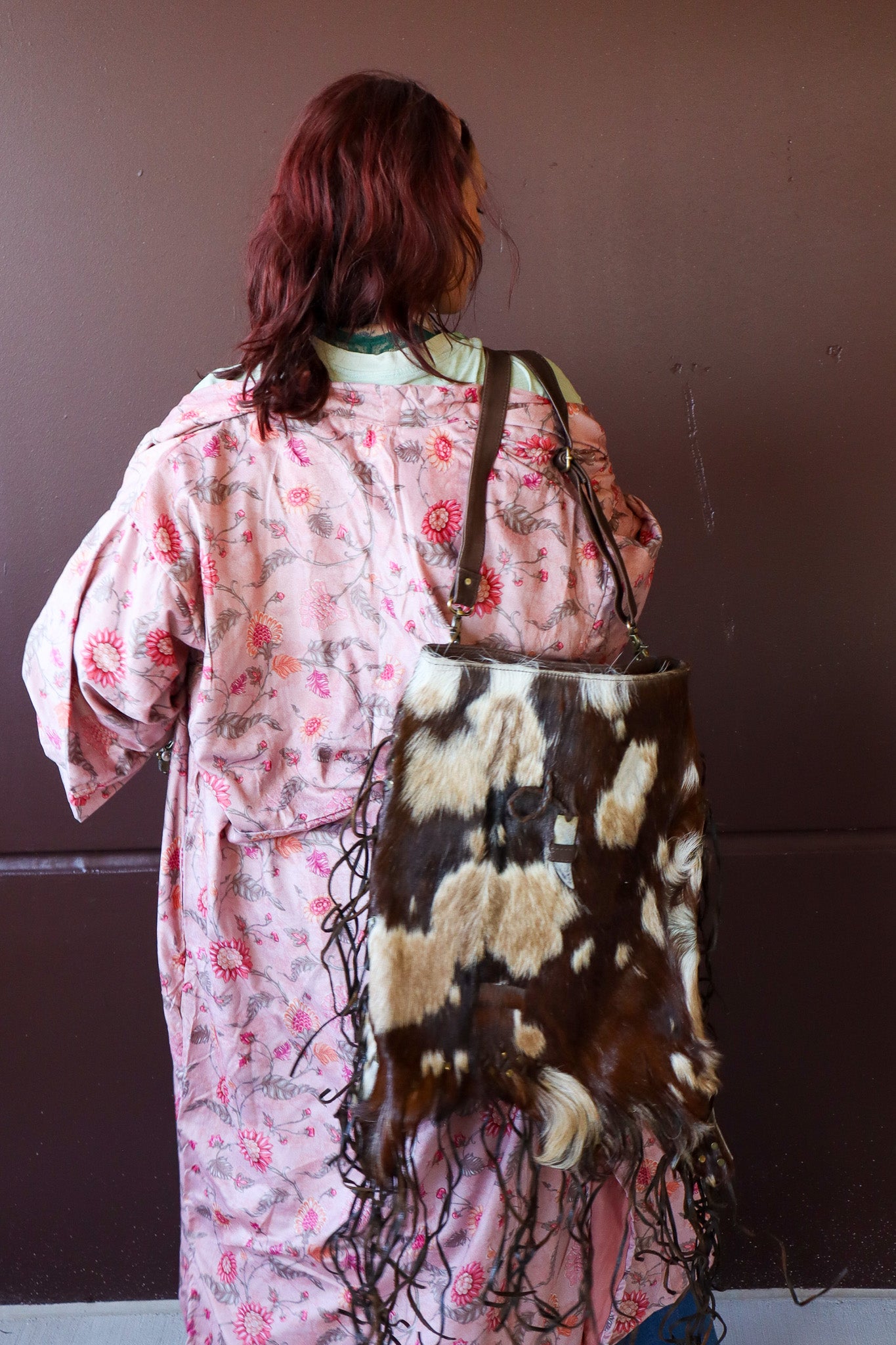 The Karma Velvet Printed Kimono w/ Tie