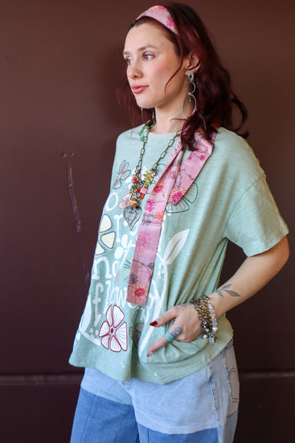 Gypsy Junk Necklace in Heart Sorbet