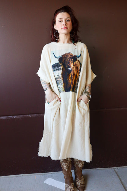 So Simple So Boho Kaftan Dress in Highlander Graphic