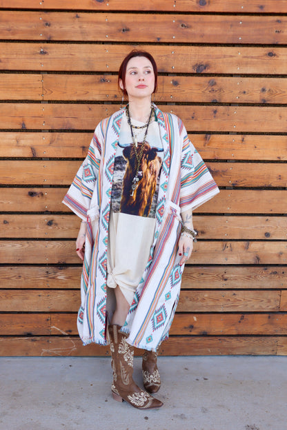 Everafter Long Texture Aztec Duster