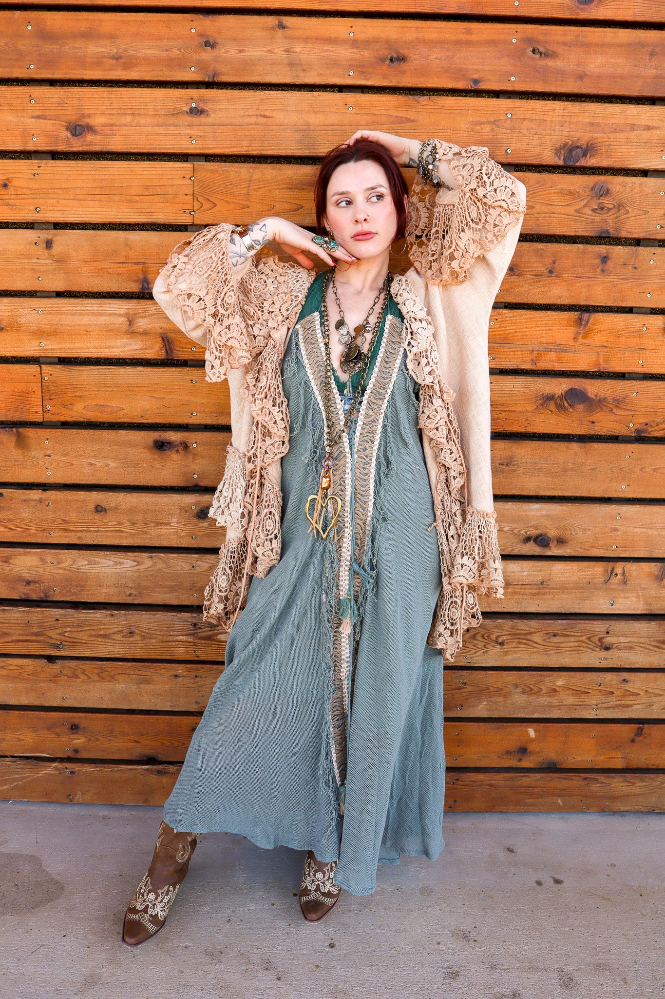 Burlap Wandering Livestock Cropped Jacket